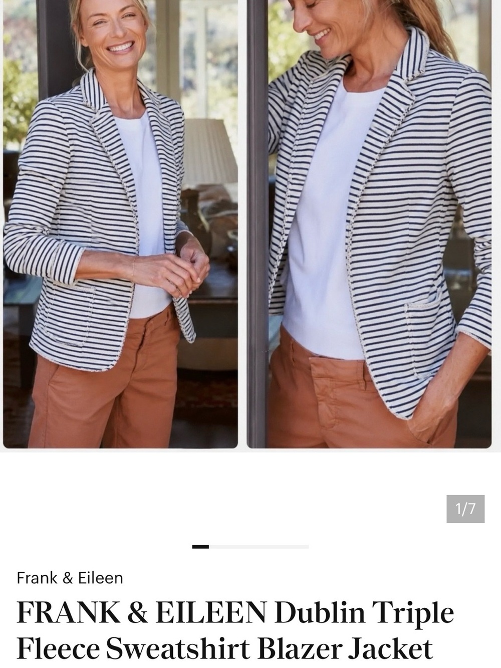 Frank & Eileen Striped Blazer Jacket